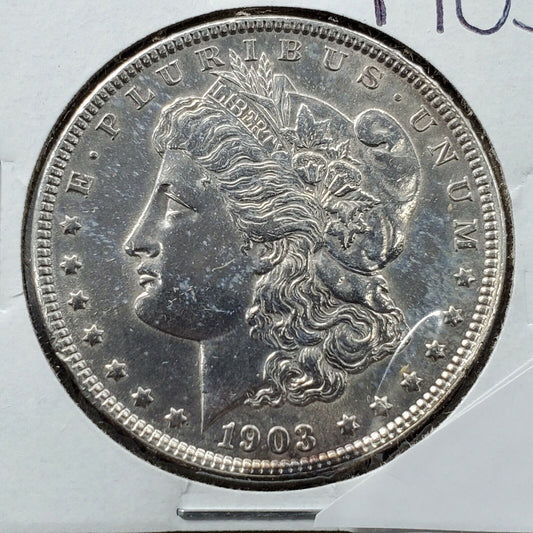 1903 P $1 Morgan Silver Eagle Dollar BU UNC Details Light Cleaning Nice Coin