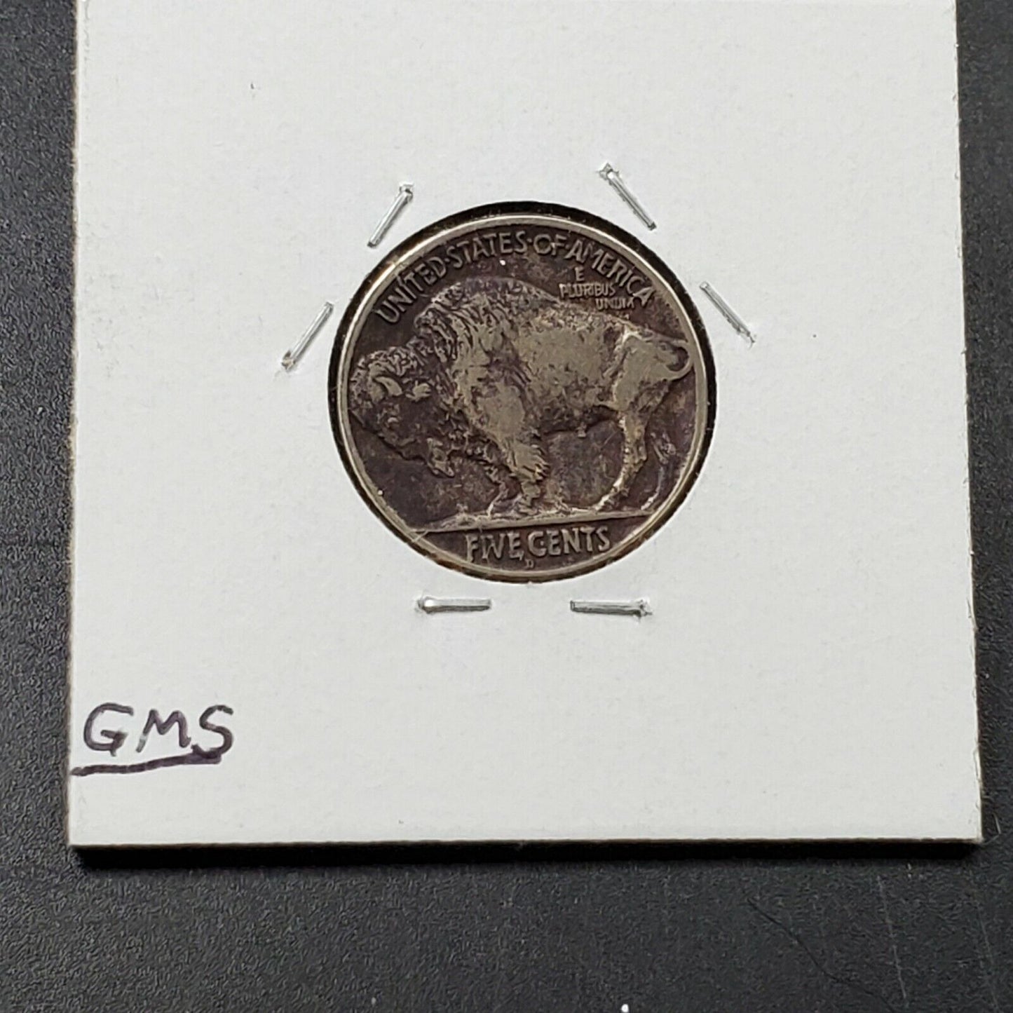 1918 D 5c Buffalo Nickel Coin TONED VF VERY FINE / XF Circulated Semi Key Date