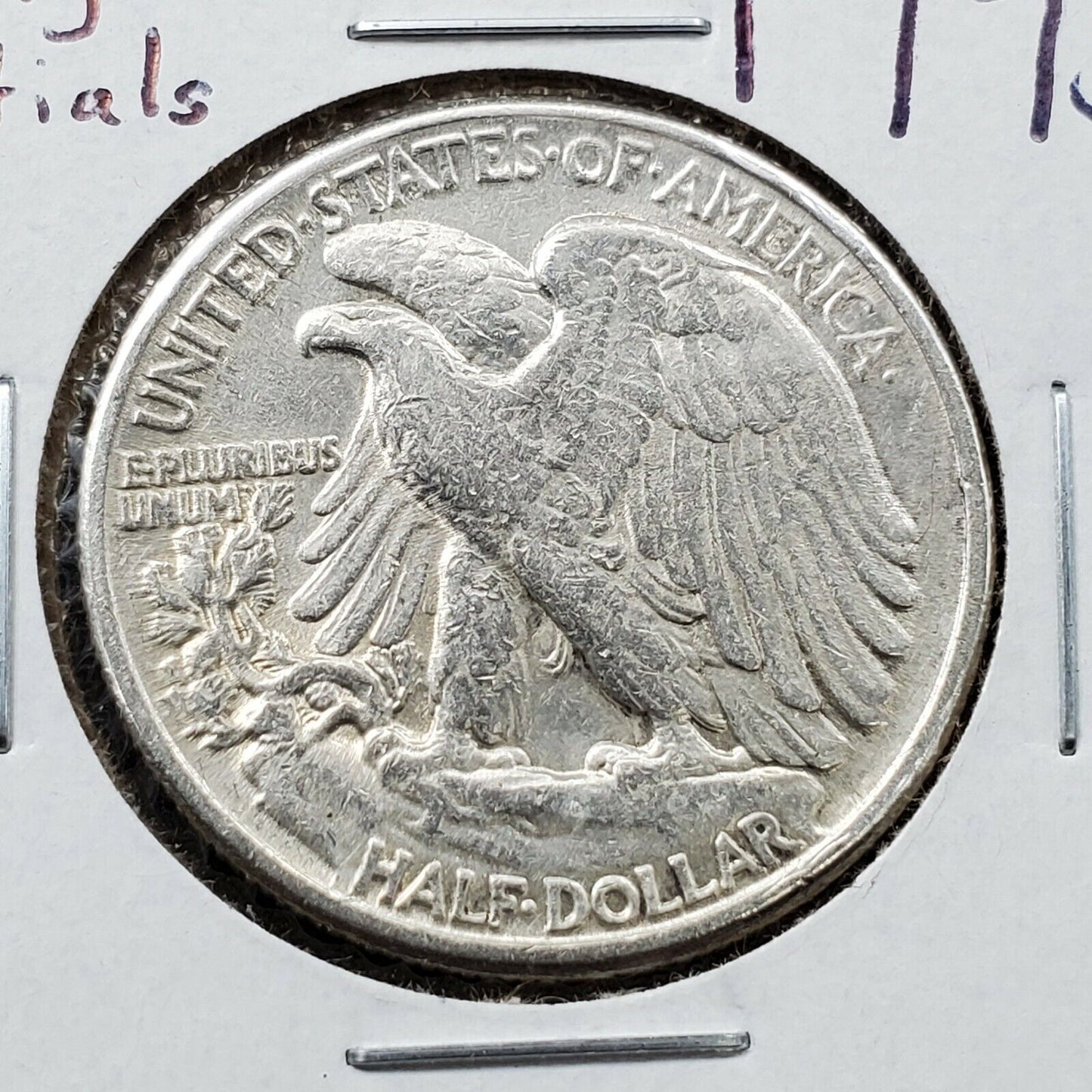 1945 P Walking Liberty Half Dollar Coin FS-901 MISSING INITIALS ERROR Variety