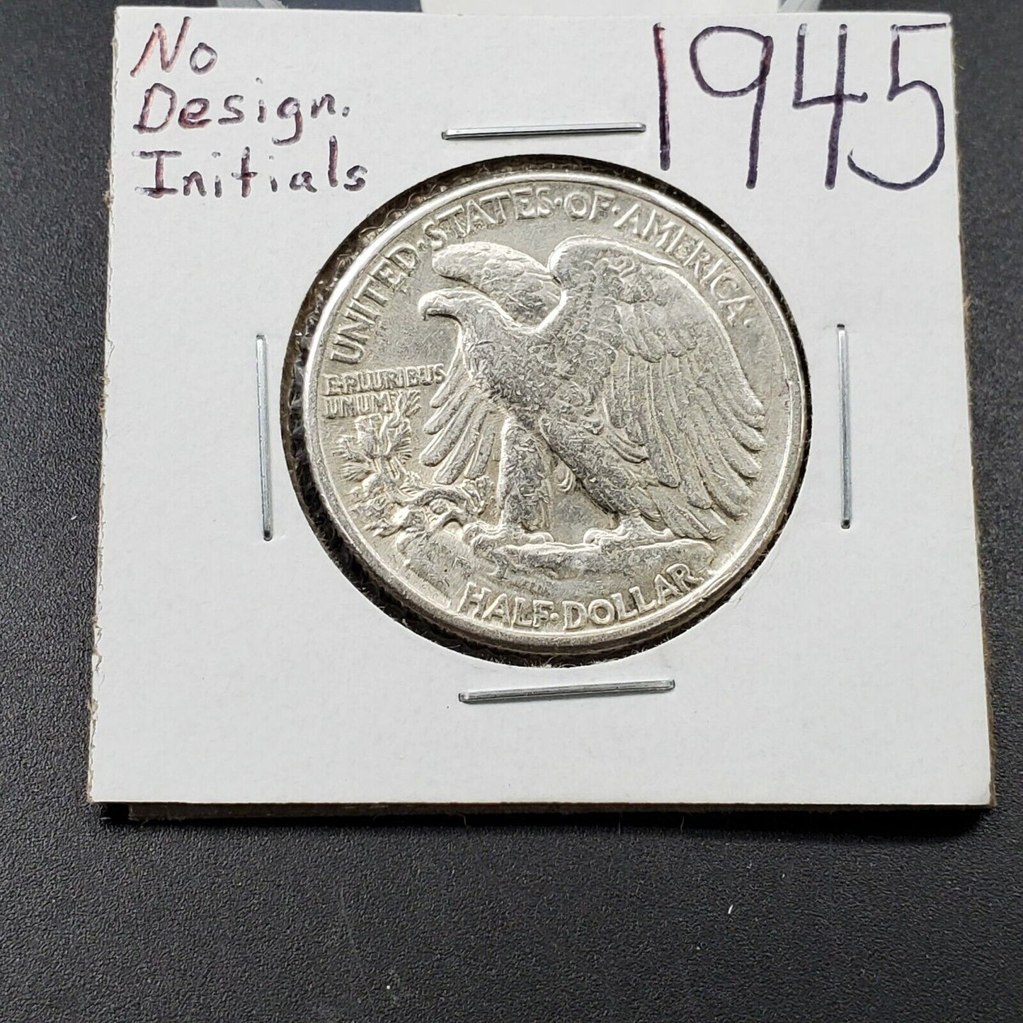 1945 P Walking Liberty Half Dollar Coin FS-901 MISSING INITIALS ERROR Variety