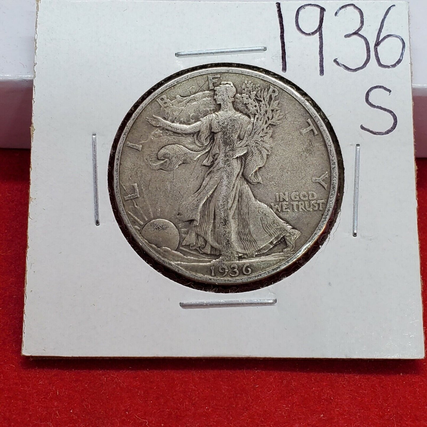 1936 S Walking Liberty Silver Half Dollar Coin Choice VF Very Fine Circulated