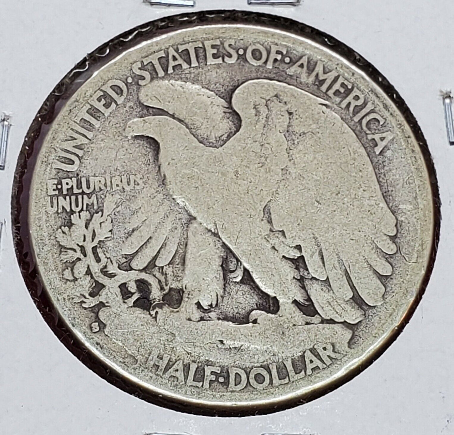 1929 S Walking Liberty Silver Half Dollar Coin Missing Initials Variety AG / G