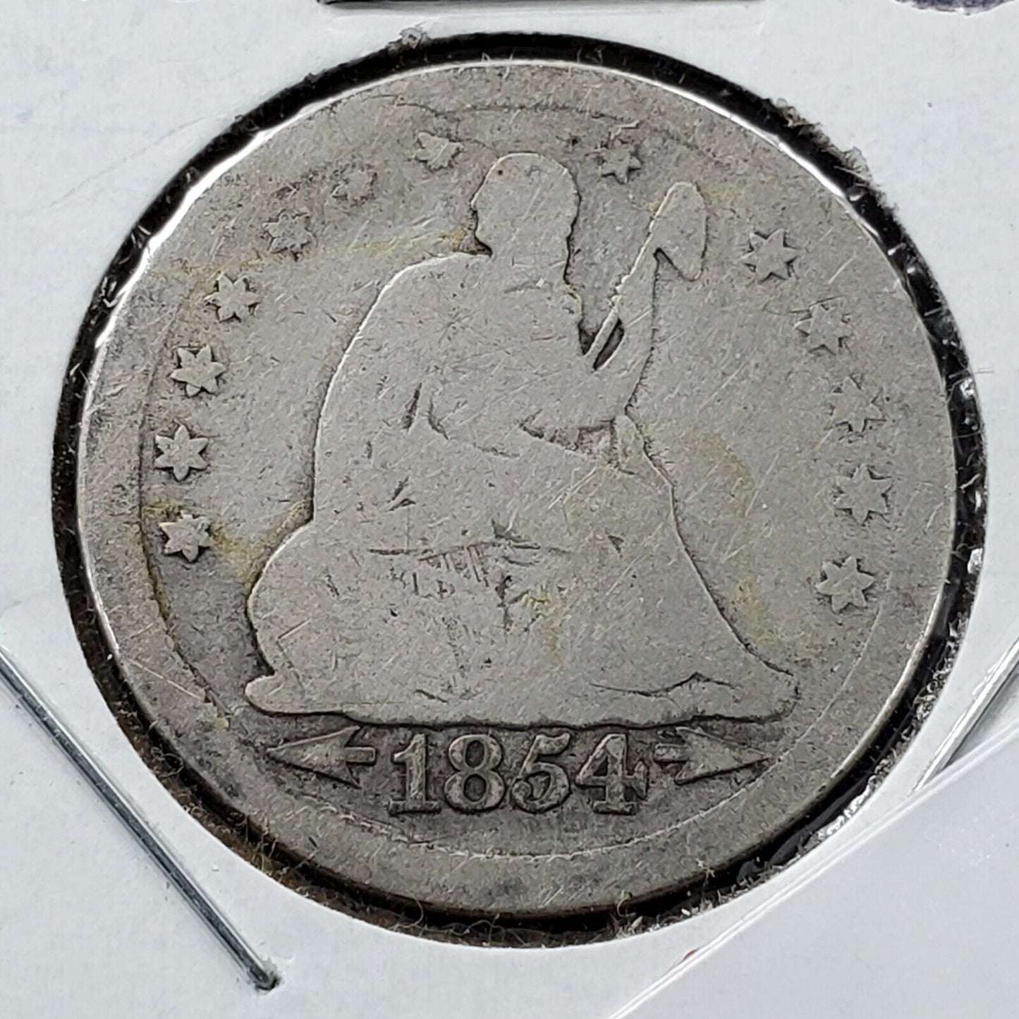 1854 W/A Seated Liberty Silver Quarter Coin With Arrows Variety Choice AG / Good