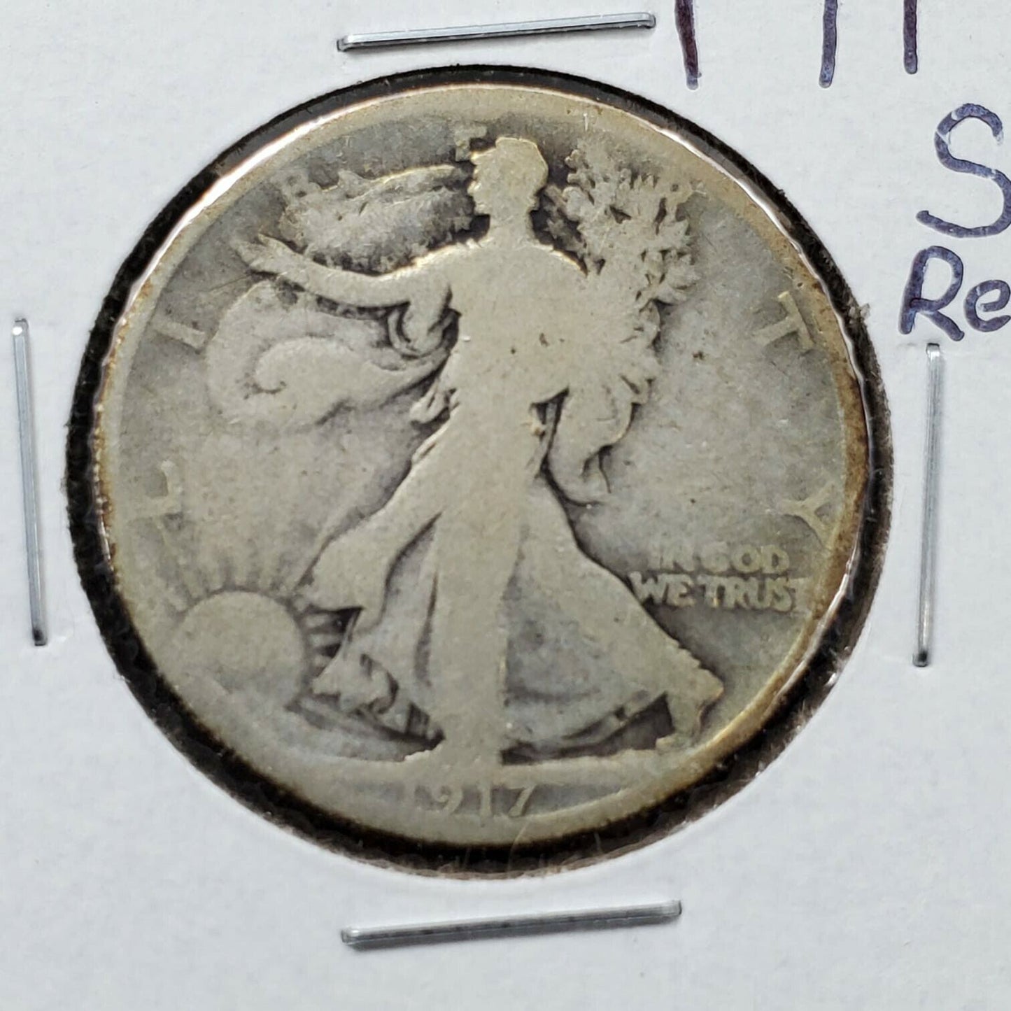 1917 S Walking Liberty Silver Half Dollar Coin CH AG / Good Reverse Mint Mark