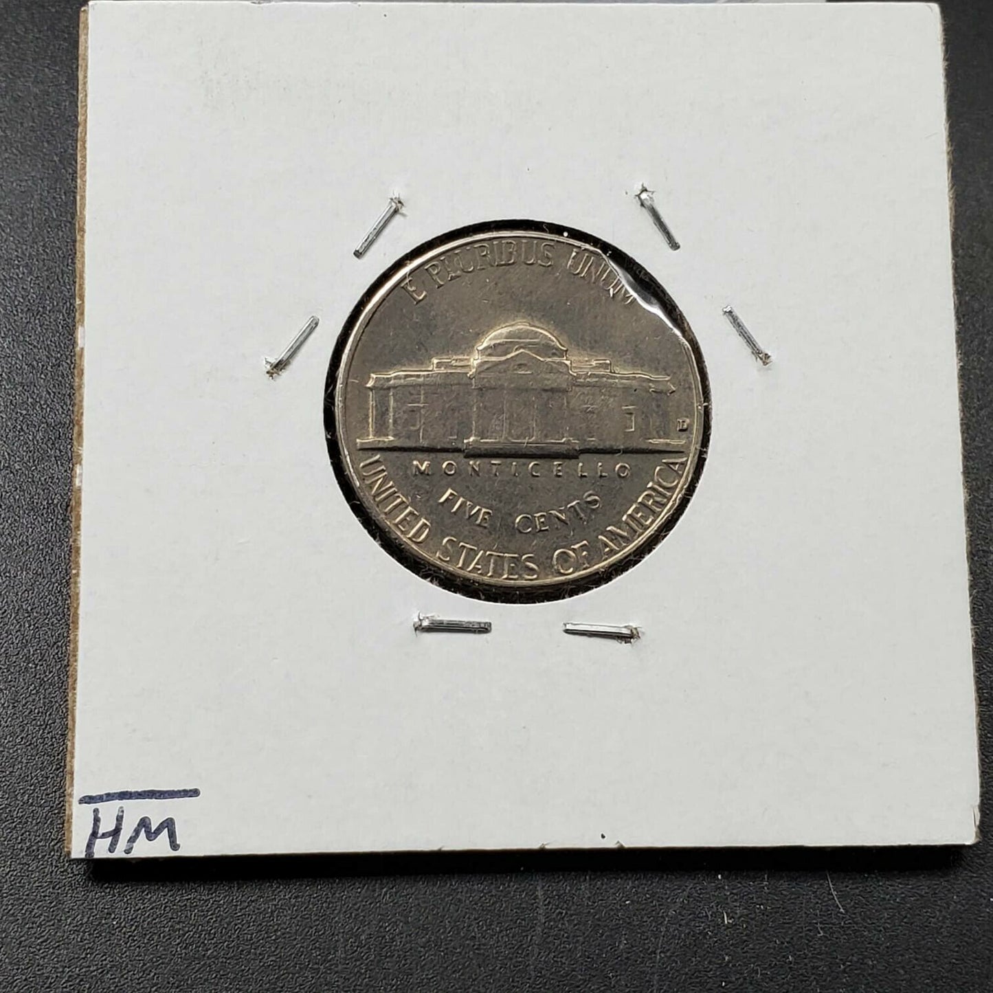 1964 D Jefferson Nickel 5c Clipped Planchet Error Toned AU About UNC
