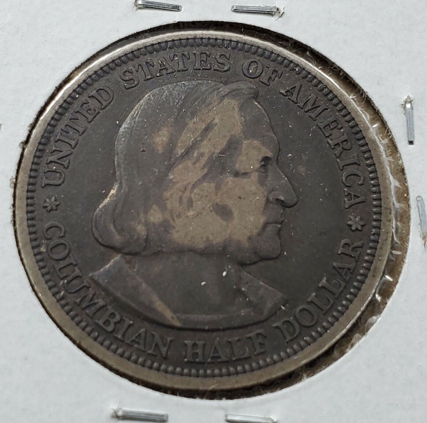 1893 US Christopher Columbian SILVER Half Dollar Commemorative AVG VF Very Fine2