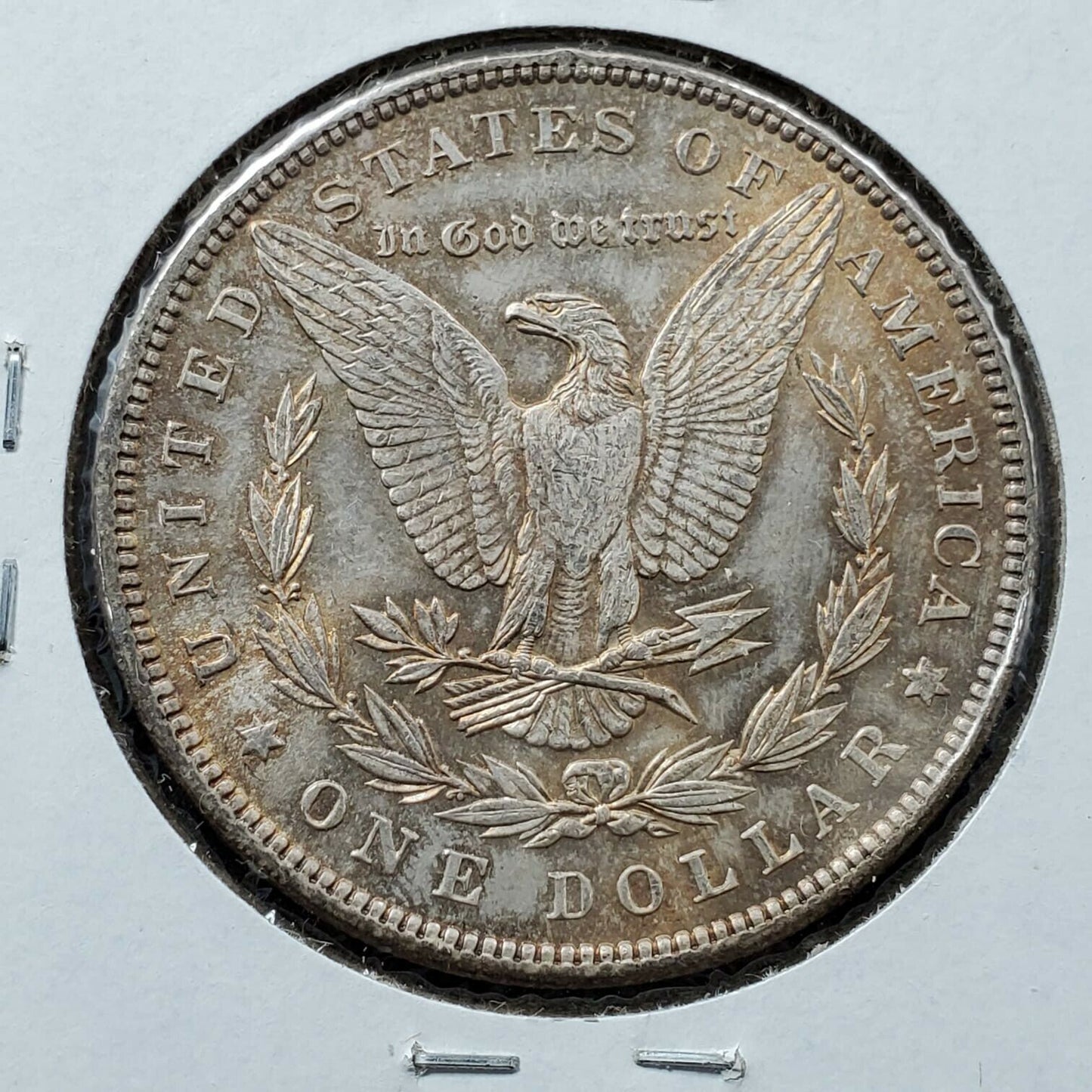 1897 p Morgan Silver Eagle Dollar $1 Coin Average UNC Uncirculated Neat Toning