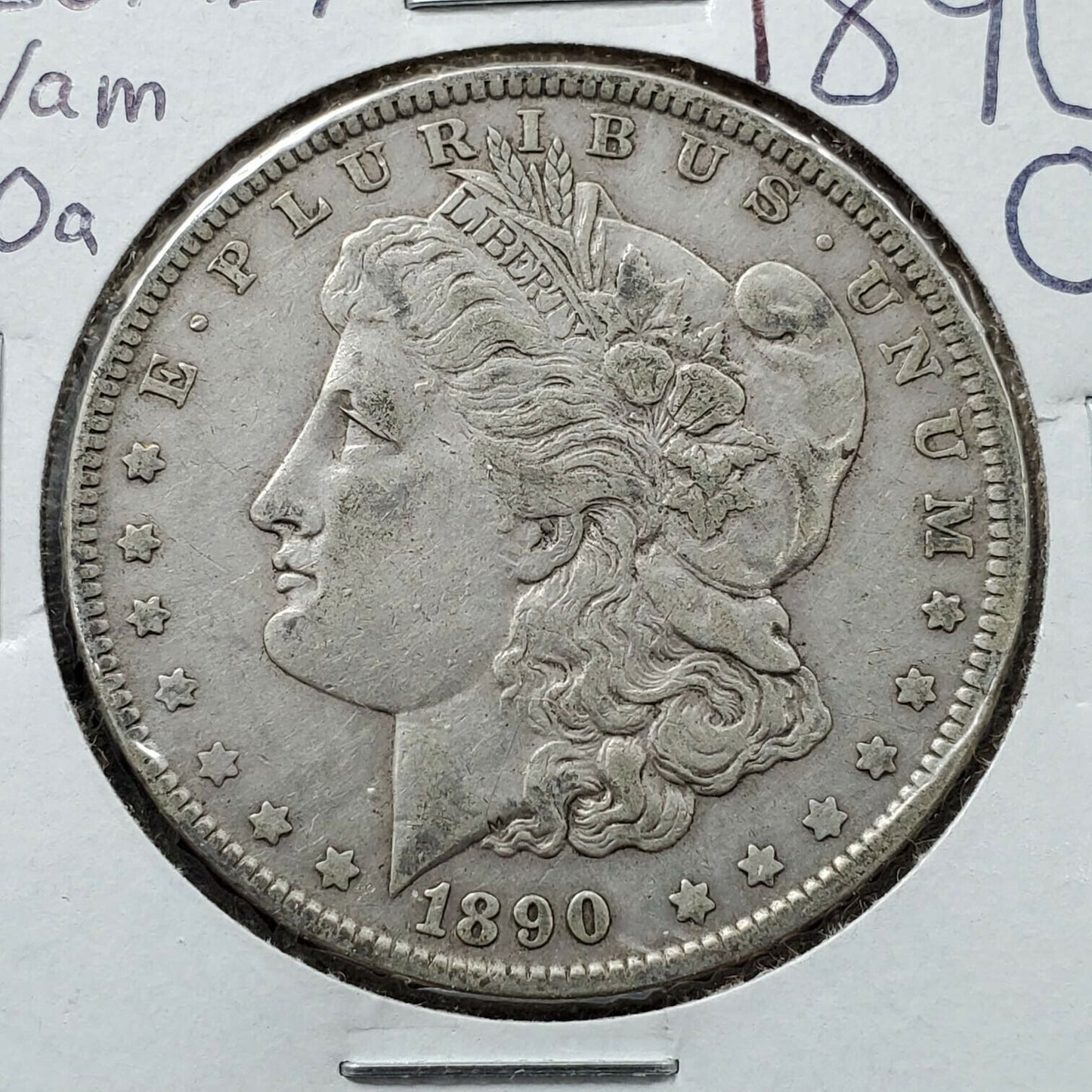 1890 O Morgan Silver Dollar Variety Coin VAM 10A Comet Choice VF Very Fine Circ
