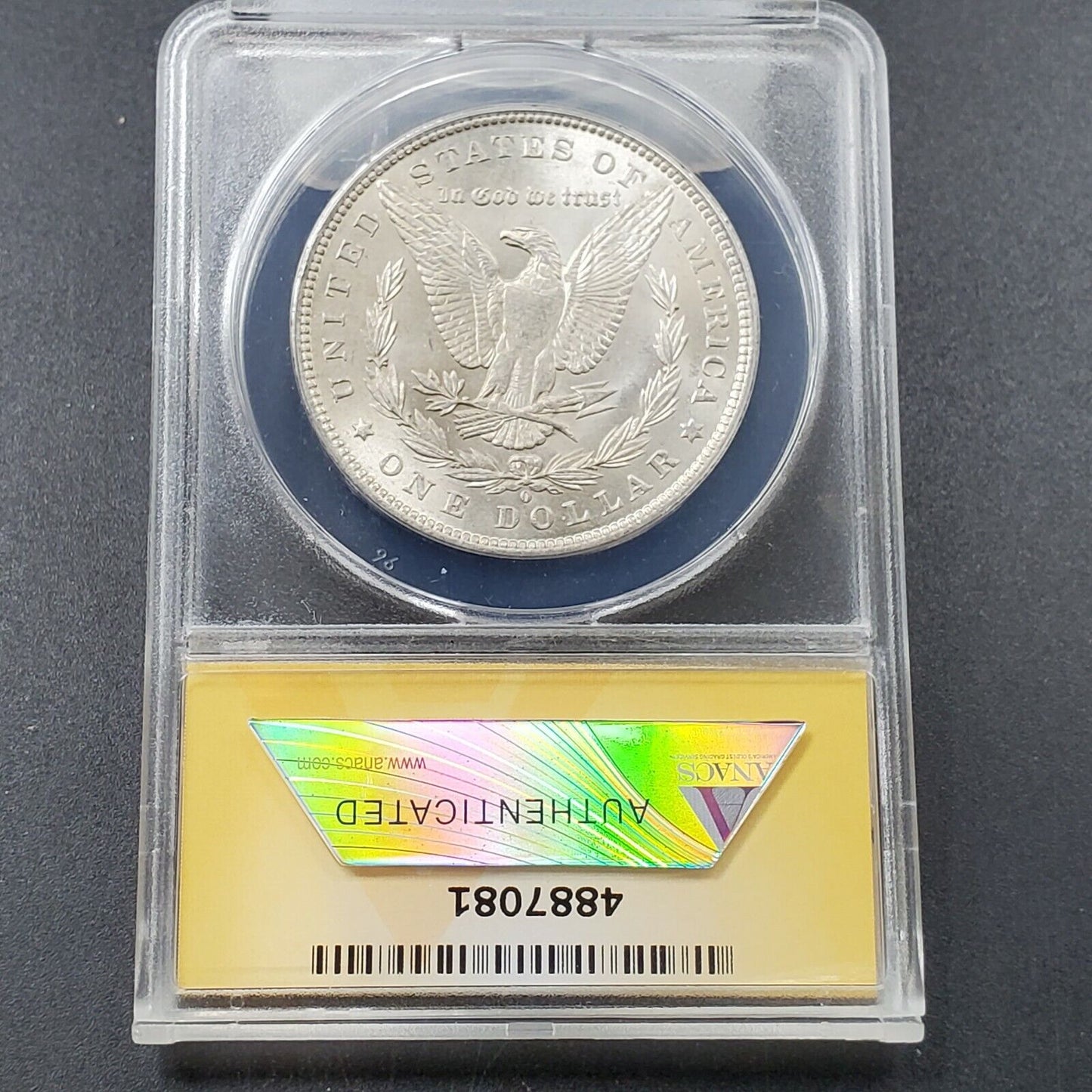 1884 O Morgan Silver Dollar Coin ANACS MS63 Choice BU UNC Nice coin