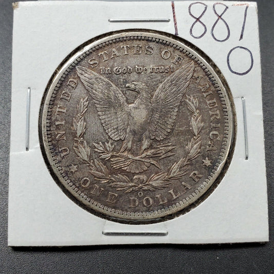 1887 O Morgan Silver Eagle Dollar Coin Choice VF XF EF Extra Fine Neat Toning