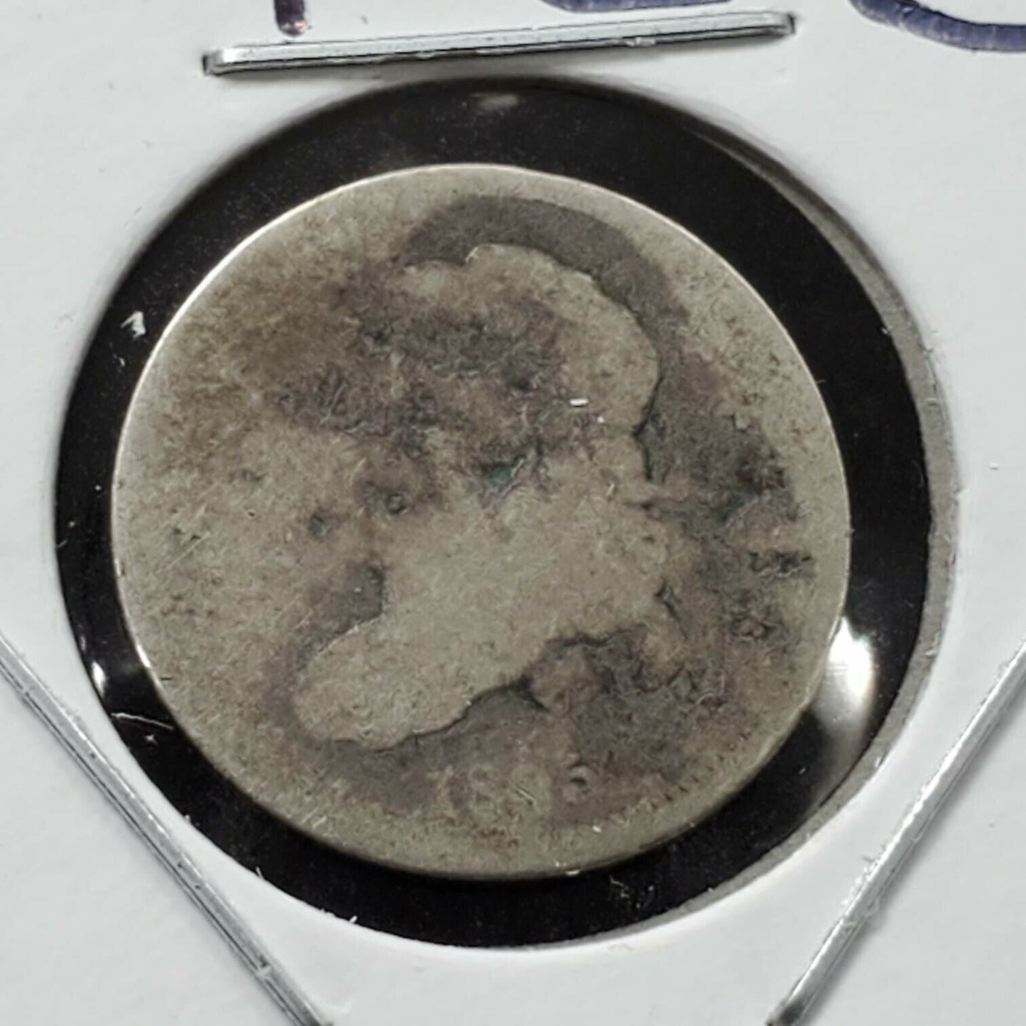 1835 Capped Bust Head Half Dime Coin Fair / Poor Condition very circulated