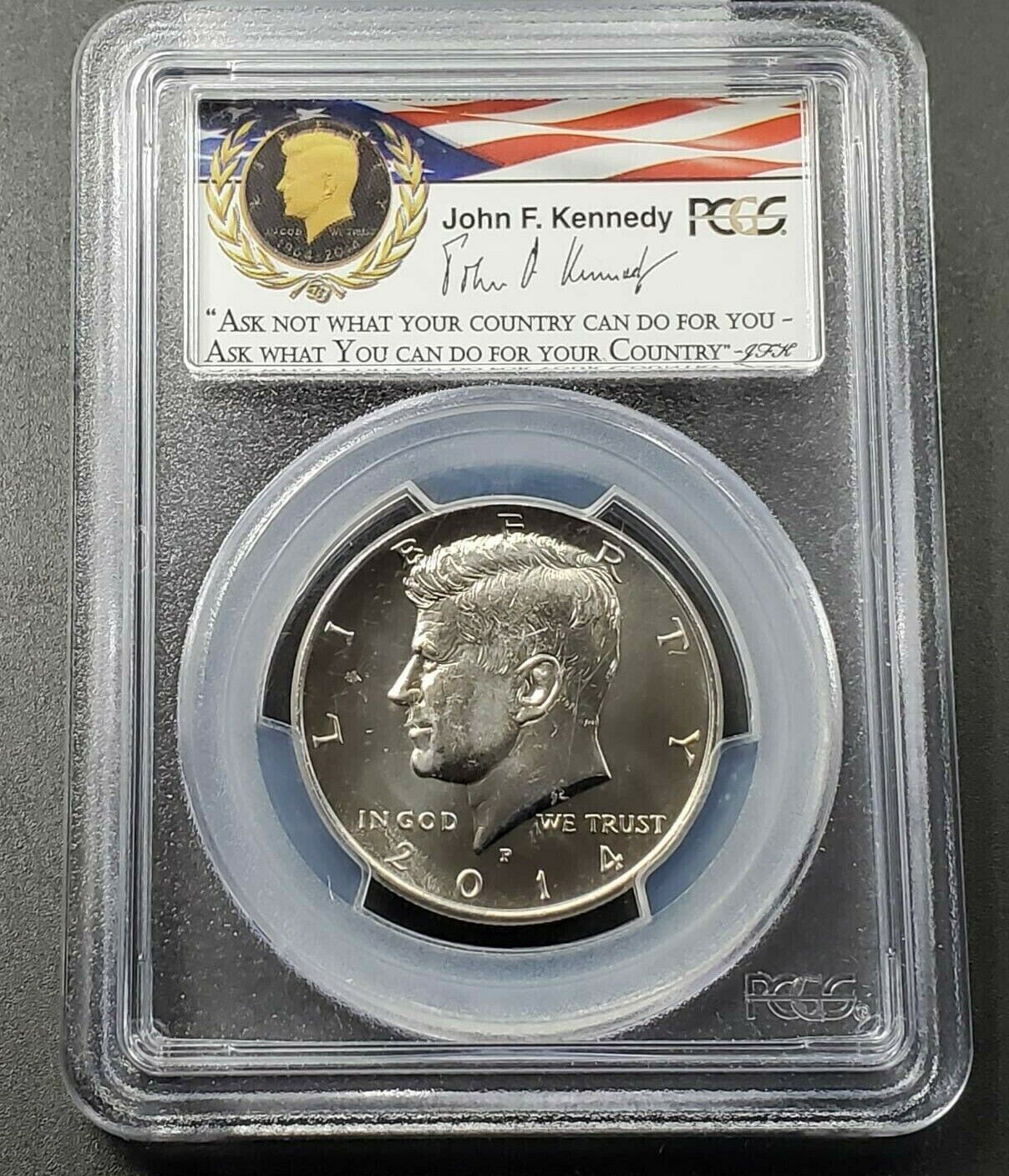 2014 P Kennedy Half Dollar PCGS SP68 50th Anniversary UNC First Day of Issue