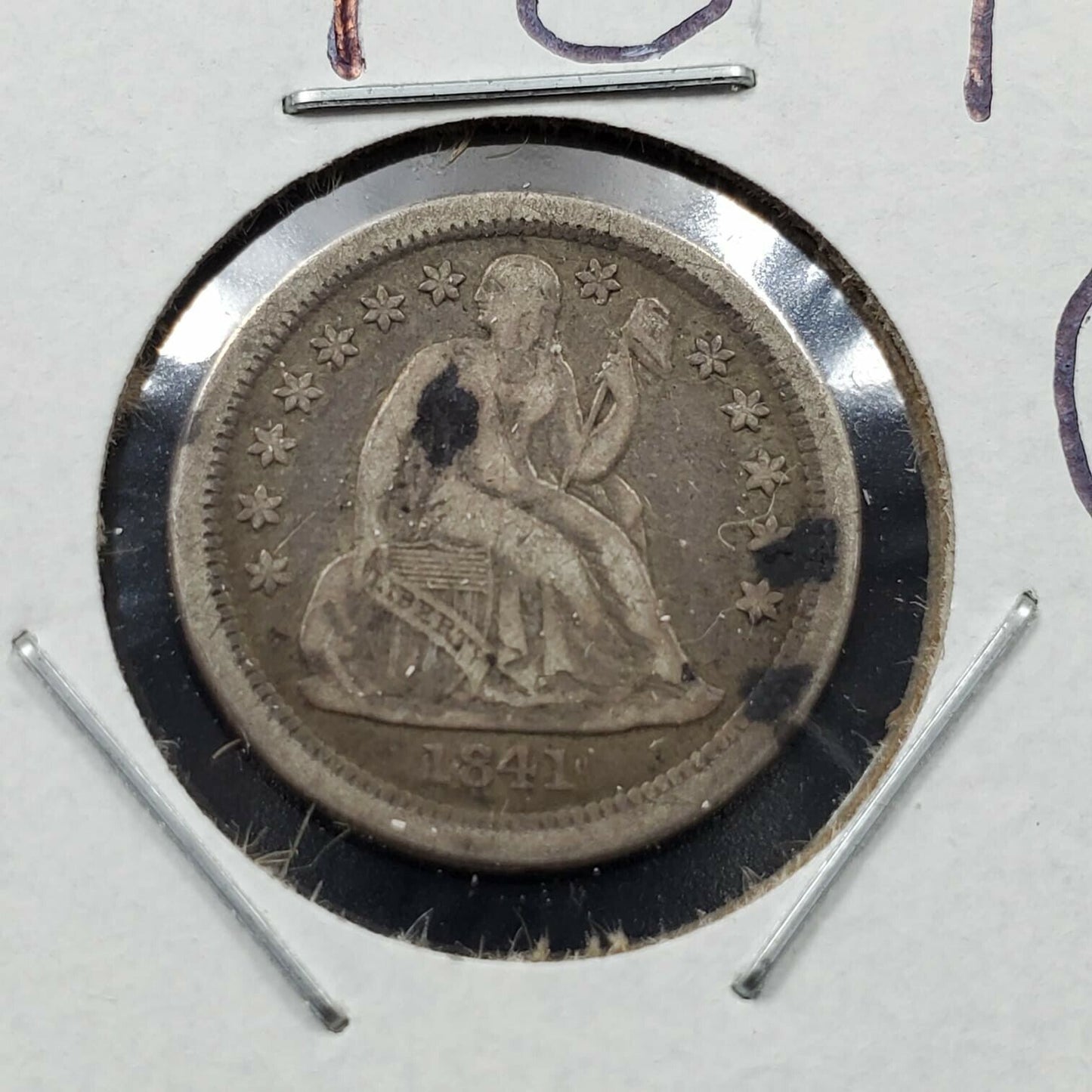 1841 O Liberty Seated Silver Dime Coin Average VG / F Small o F-106 Variety