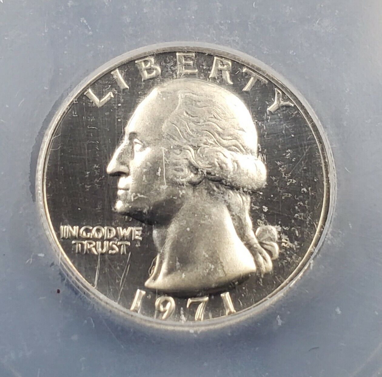 1971 S 25C Washington Quarter Proof Coin ICG PR70 No Toning Cam Cameo