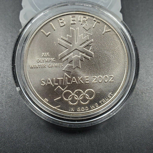 Salt Lake City Olympic Games Commemorative 2002 P 90% Silver Dollar BU UNC $1