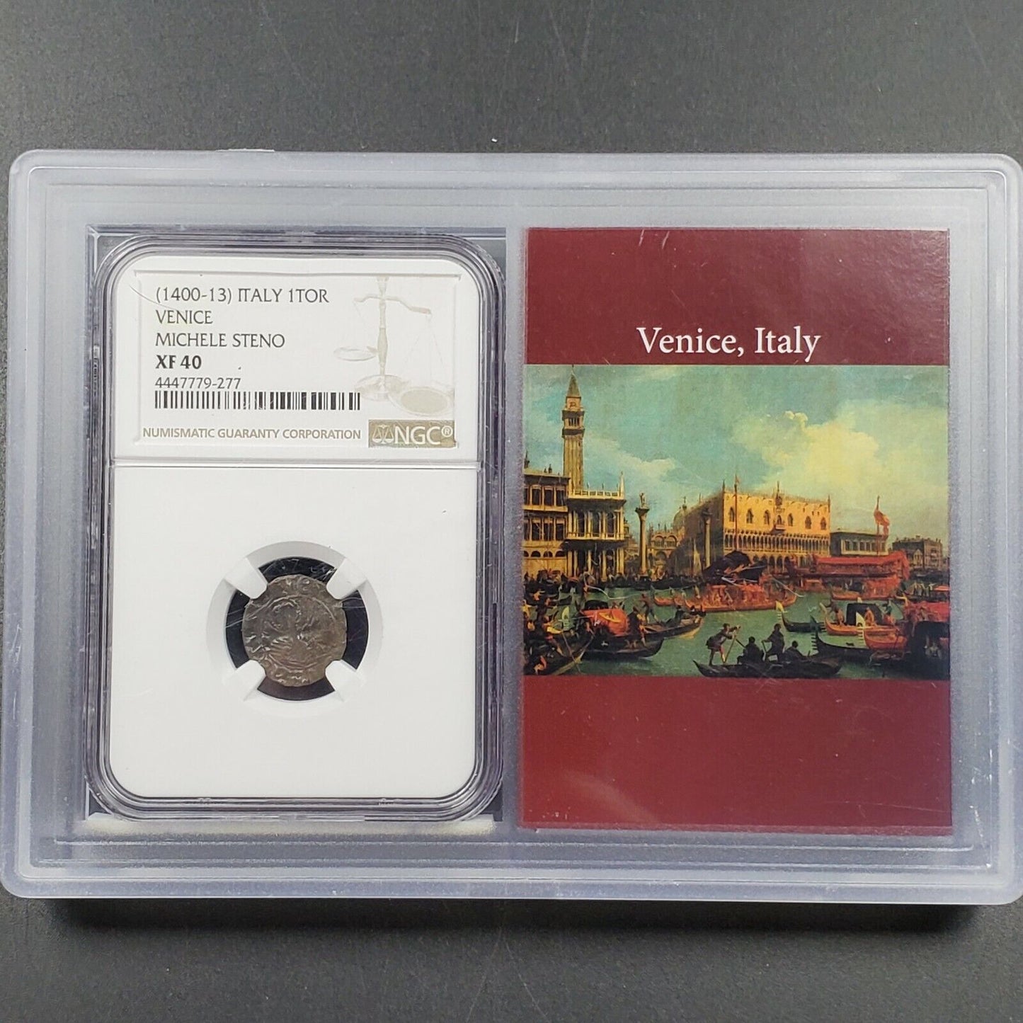 1400-1413 Italy 1TOR Venice Michelle Steno NGC XF40 Story Vault Medieval Coin