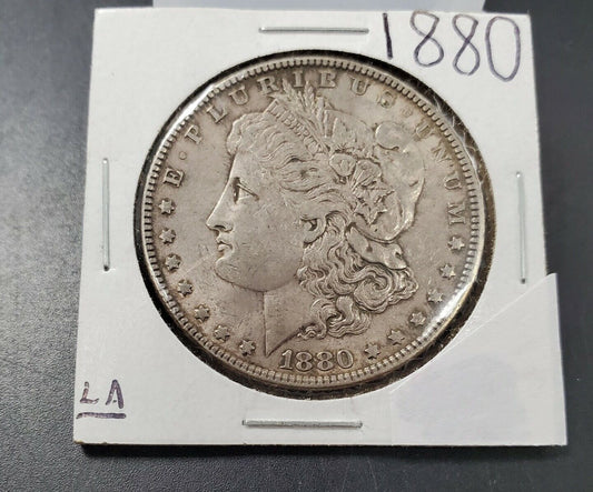 1880 P Morgan Silver Dollar Coin CHOICE XF / AU ORIGINAL Circulated Nice Coin