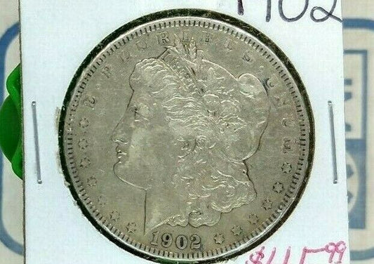 1902 P Morgan Silver Eagle Dollar Coin Choice XF EF Extra Fine Circulated