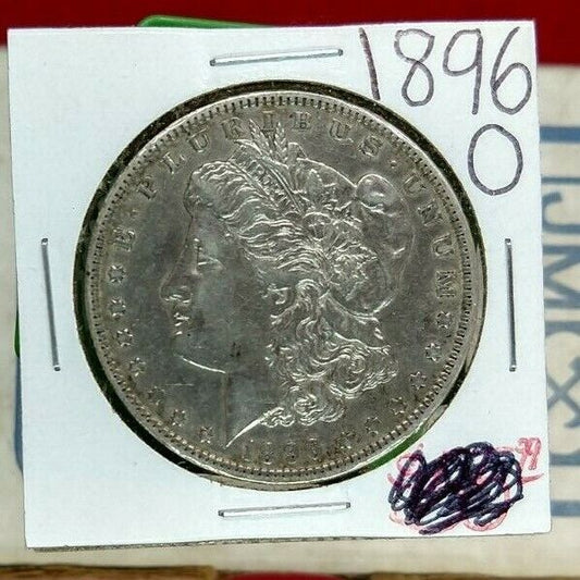 1896 O Morgan Silver Eagle Dollar Coin XF EF Extra Fine Details Cleaned