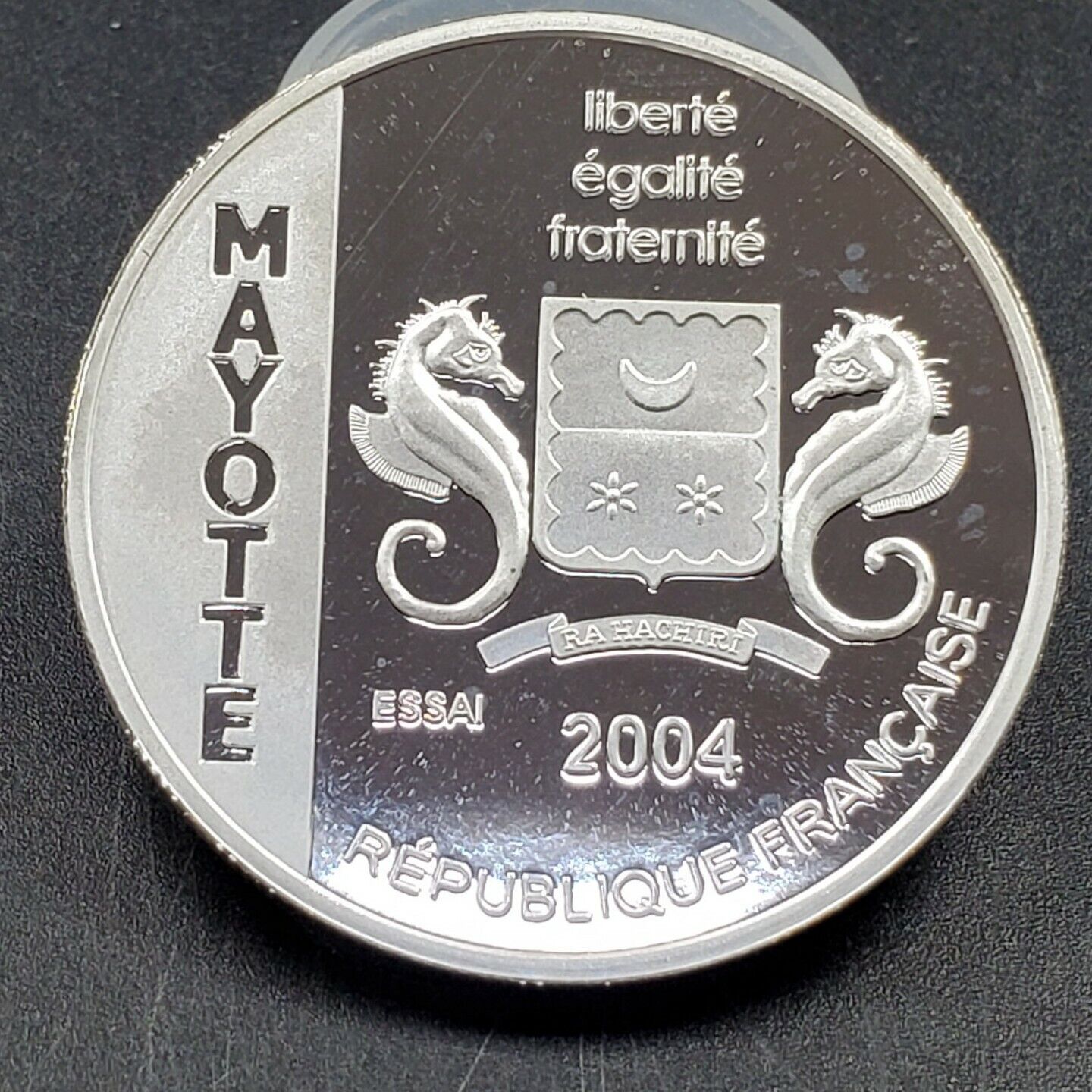 2004 1.50E France Mayotte Essai 1.5 Euro Proof Silver Coin Gem Proof 2k Mintage