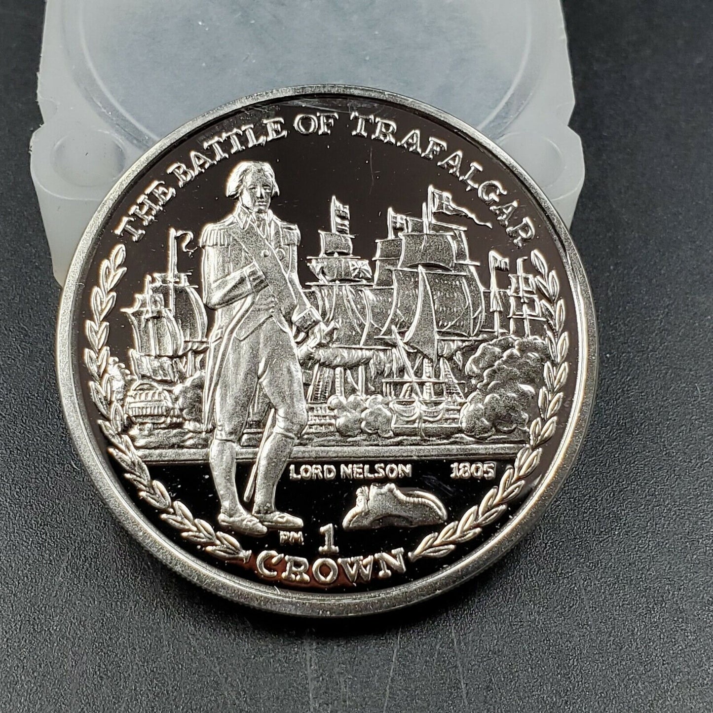 2006 Pobjoy Mint Isle of Man Battle of Trafalgar Gem Proof Silver Coin Napoleon