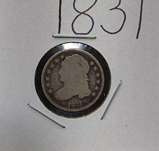 1831 P Capped Bust Silver Dime Coin Choice VG Very Good Pre Civil War