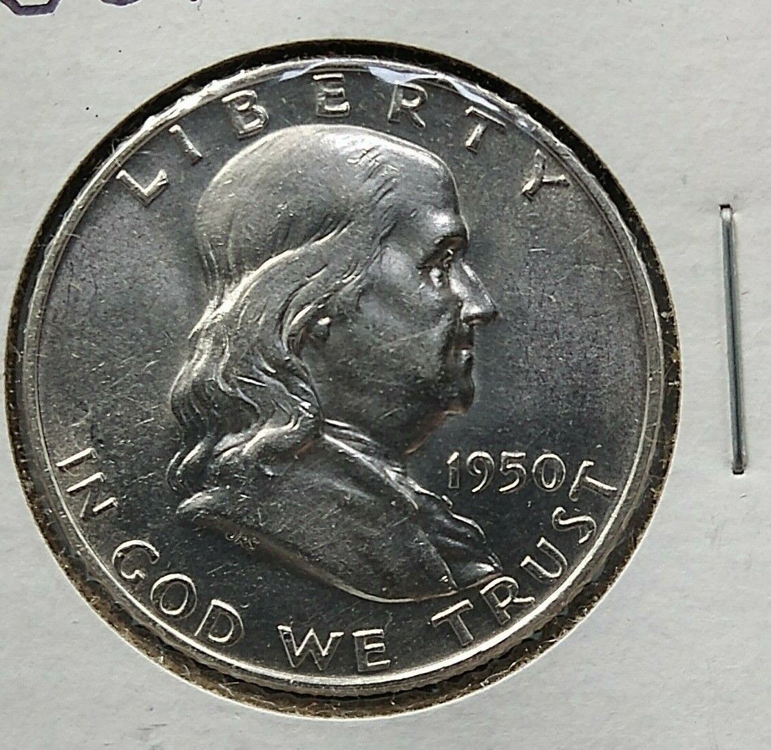 1950 D Franklin Silver Half Dollar Coin Choice / GEM BU UNC