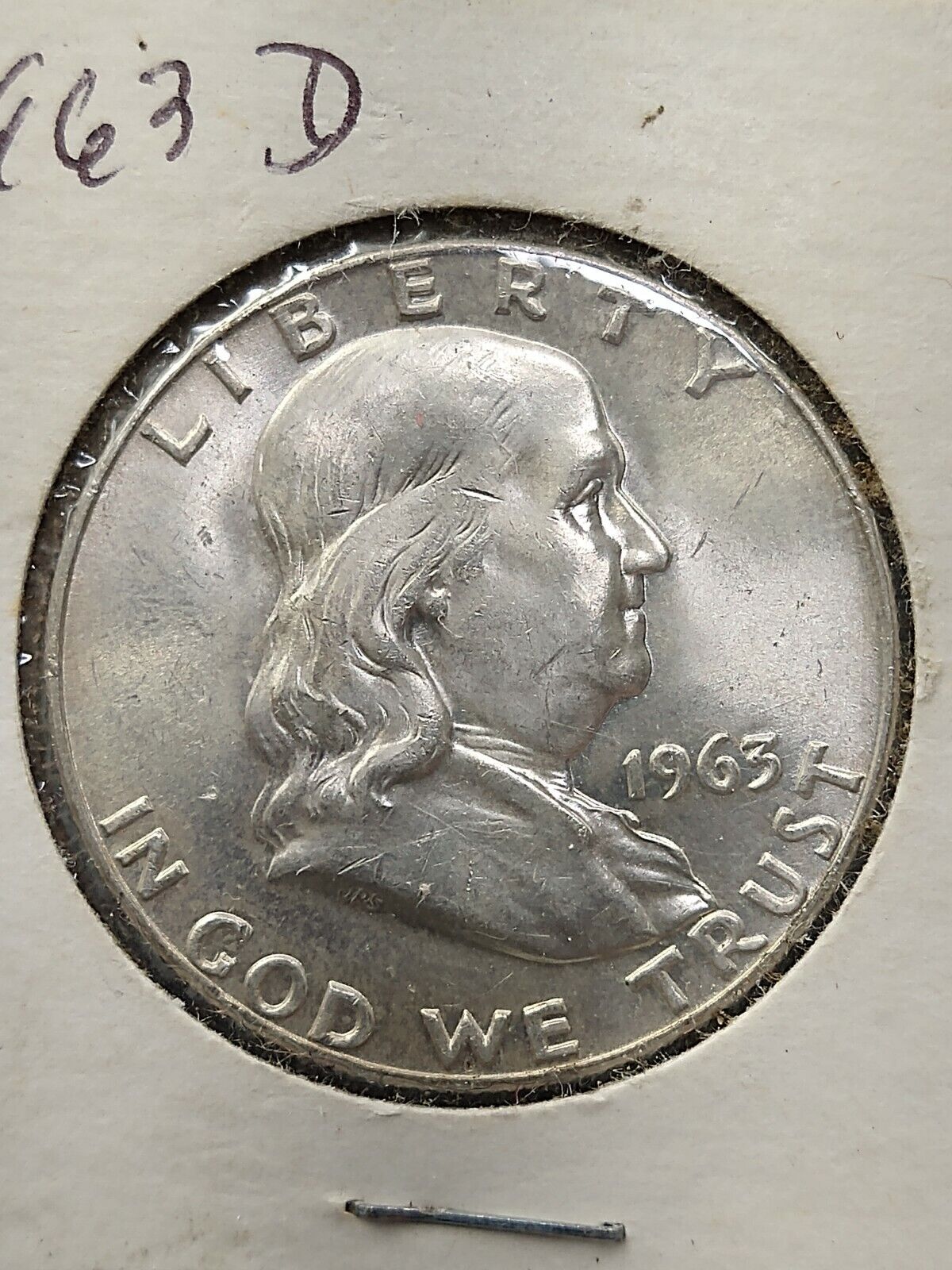 1963 D Franklin Silver 90% Half Dollar Coin Choice / Gem BU UNC
