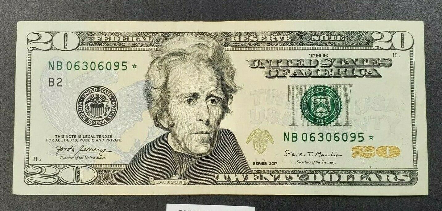 2017 $20 FRN Federal Reserve Star * Replacement Note Neat Serial Number # VF
