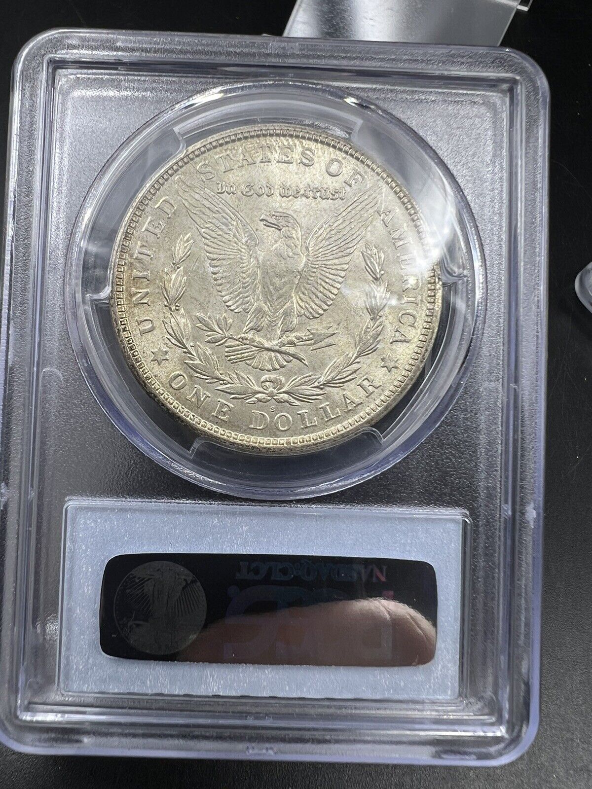 1921 S Morgan Silver Eagle Dollar Coin PCGS AU58 San Francisco 100th Anniversary