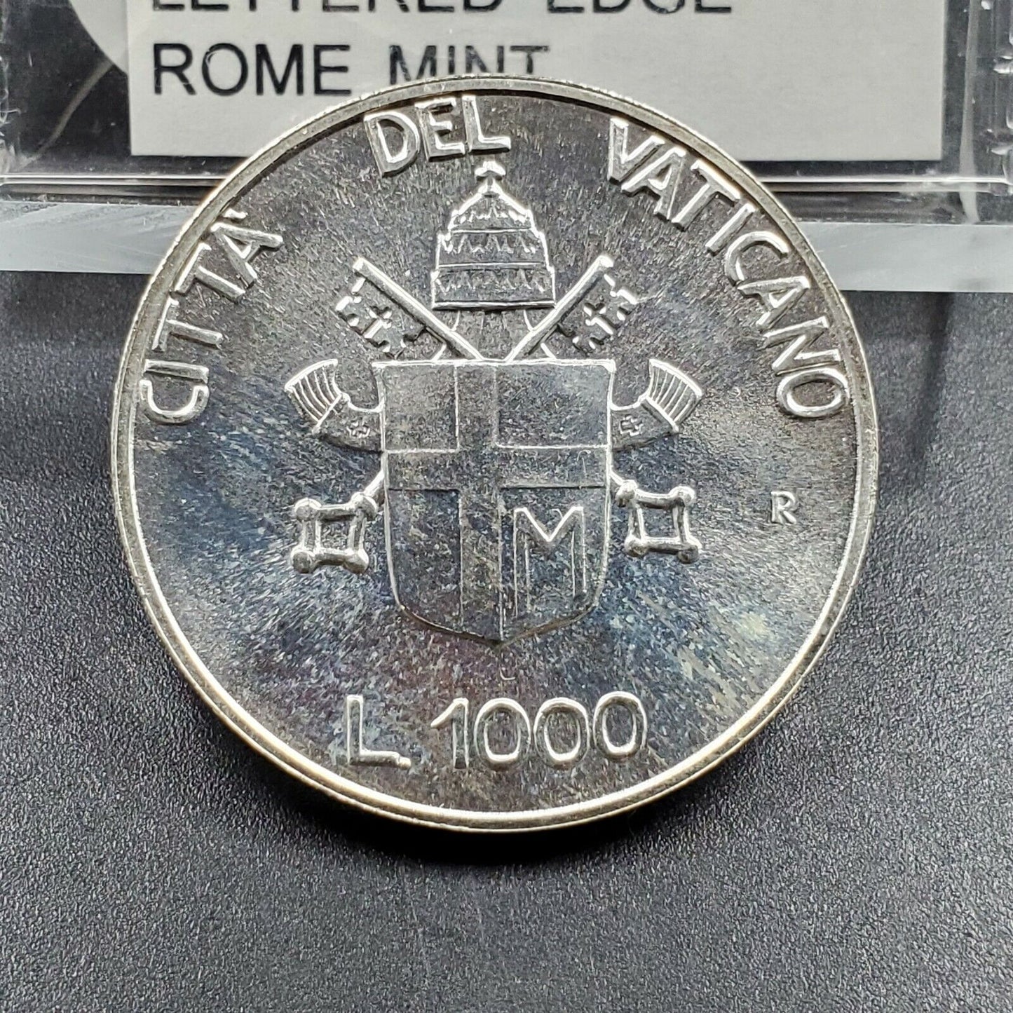 1990 Holy Sea Coinage Vatican City Silver 1000 Lire Pope John Paul II CH BU UNC