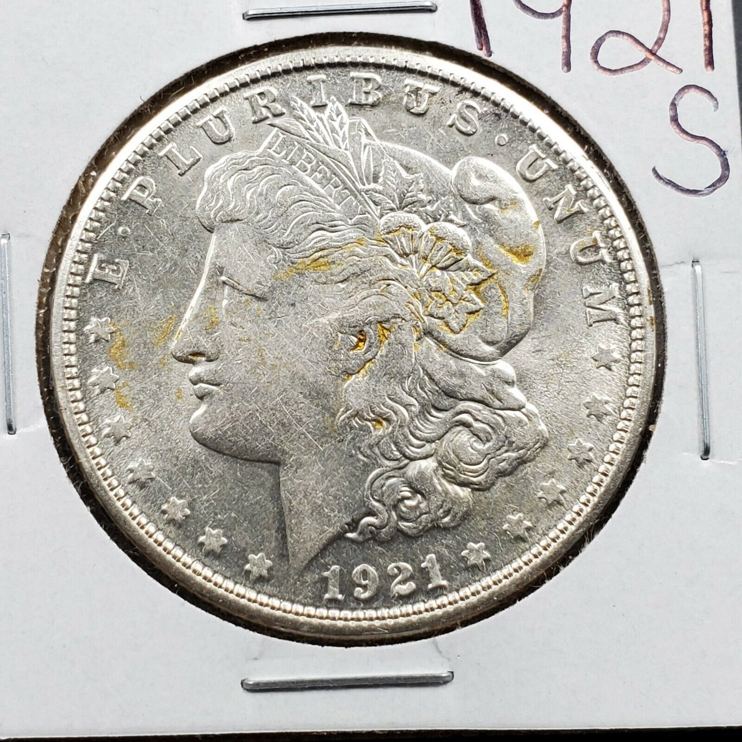 1921 S $1 Morgan Eagle Silver Dollar Coin AVG AU About UNC 100 Years