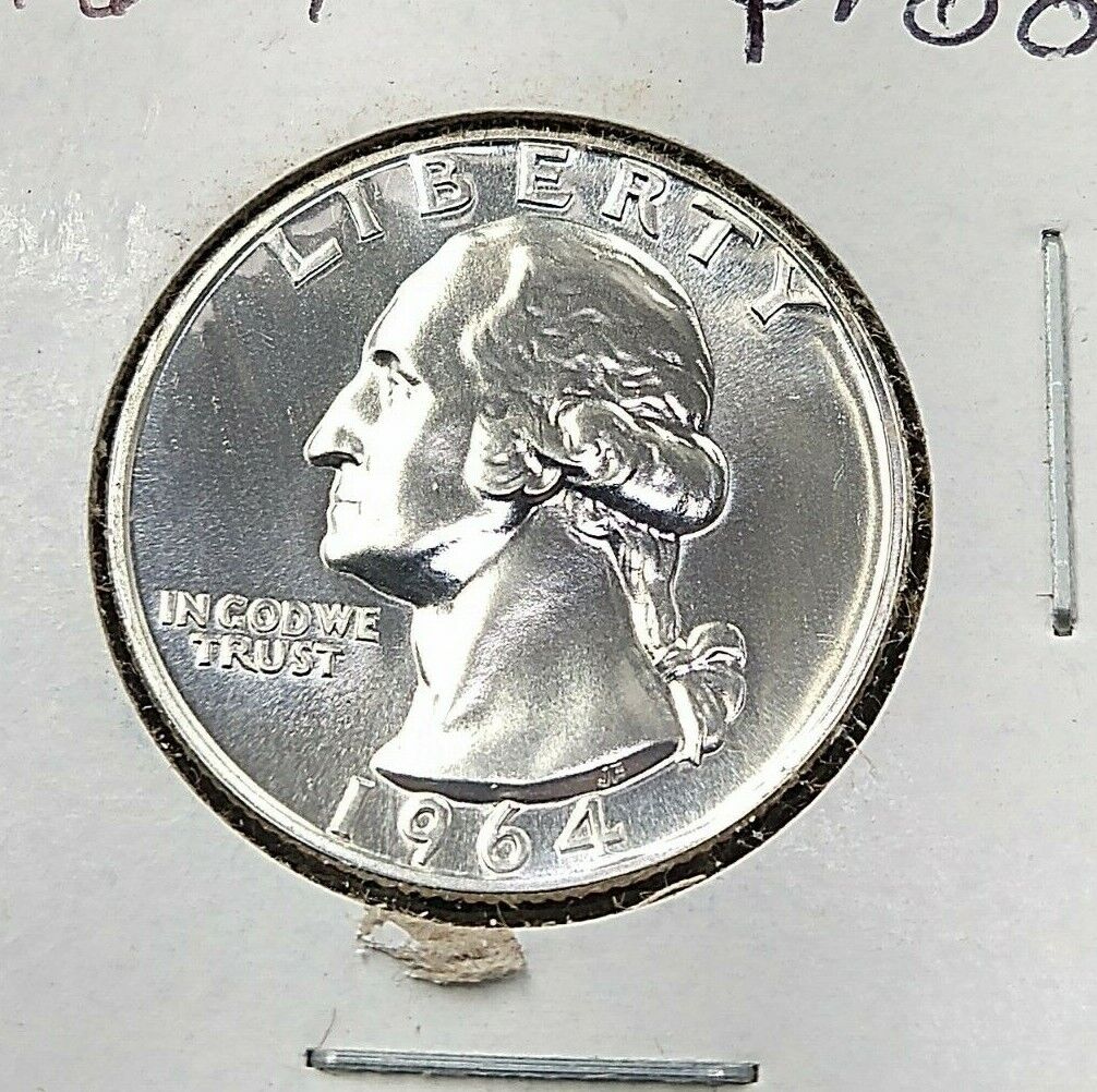 1964 P 25C Washington Quarter Silver Coin Gem Proof Cameo Not Much Toning
