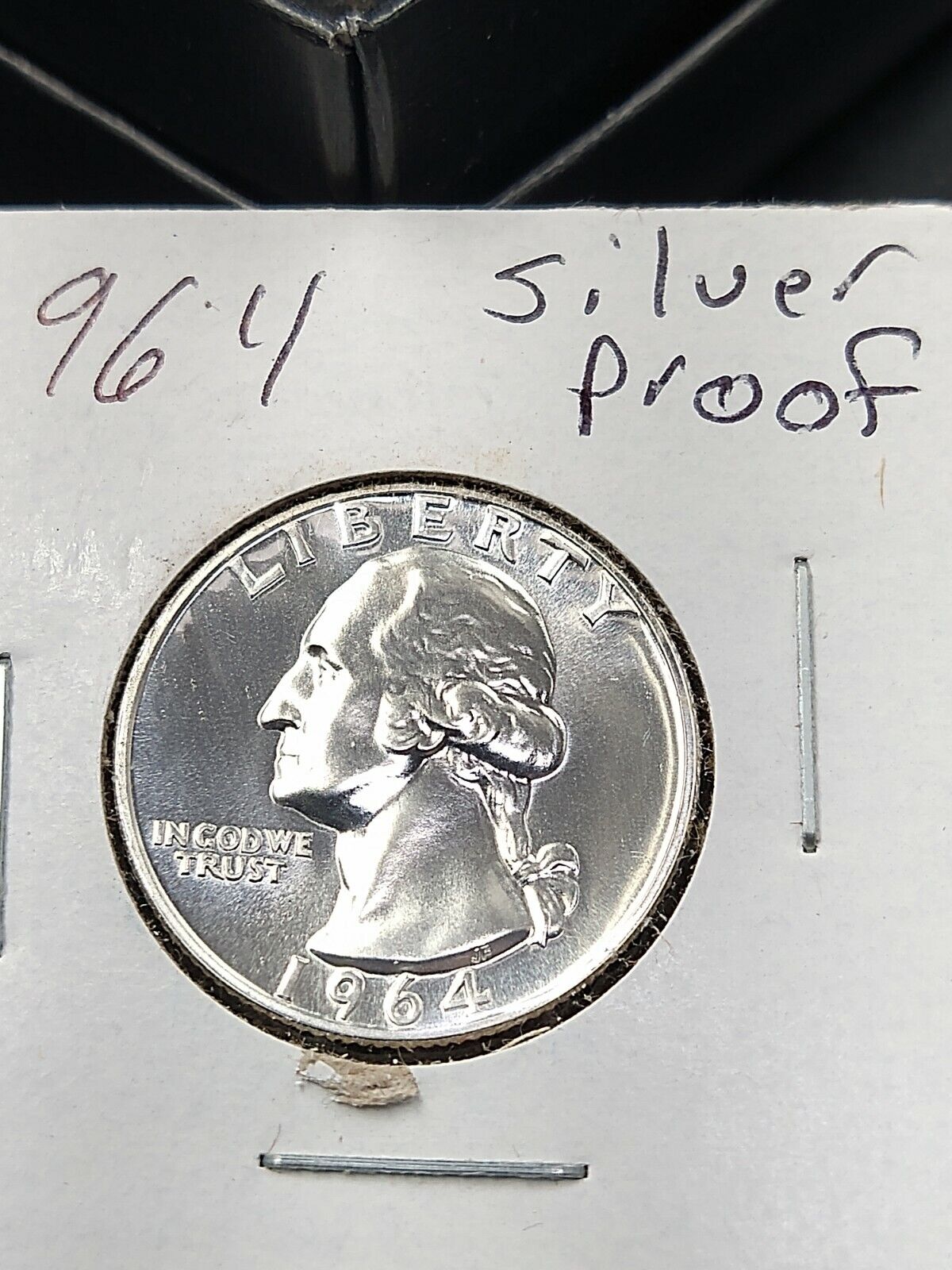 1964 P 25C Washington Quarter Silver Coin Gem Proof Cameo Not Much Toning