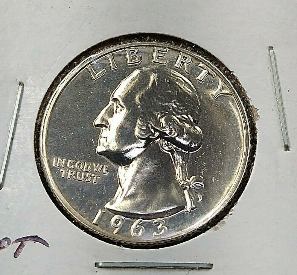 1963 P 25C Washington Quarter Silver Coin Gem Proof UNC
