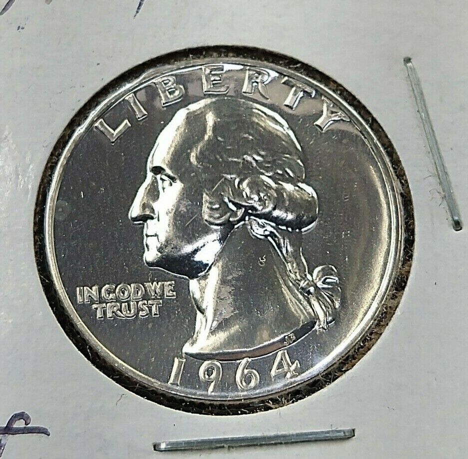 1964 P 25C Washington Quarter Silver Coin Choice / Gem Proof UNC