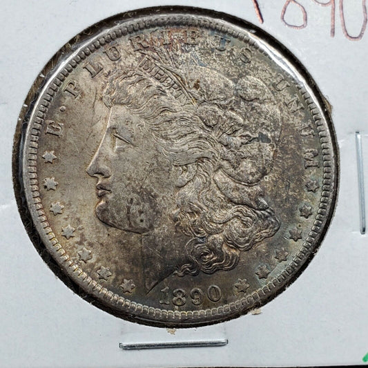 1890 P $1 Morgan Silver Eagle Dollar Coin Choice / GEM BU NEAT TONING TONER