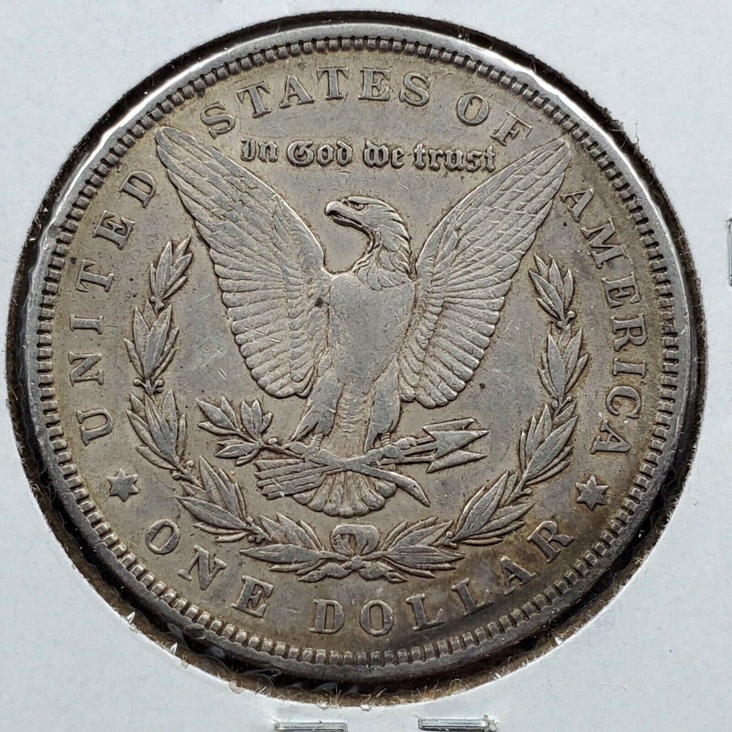 1891 P $1 Morgan Silver Eagle Dollar Coin Average AU About UNC Circulated Toned