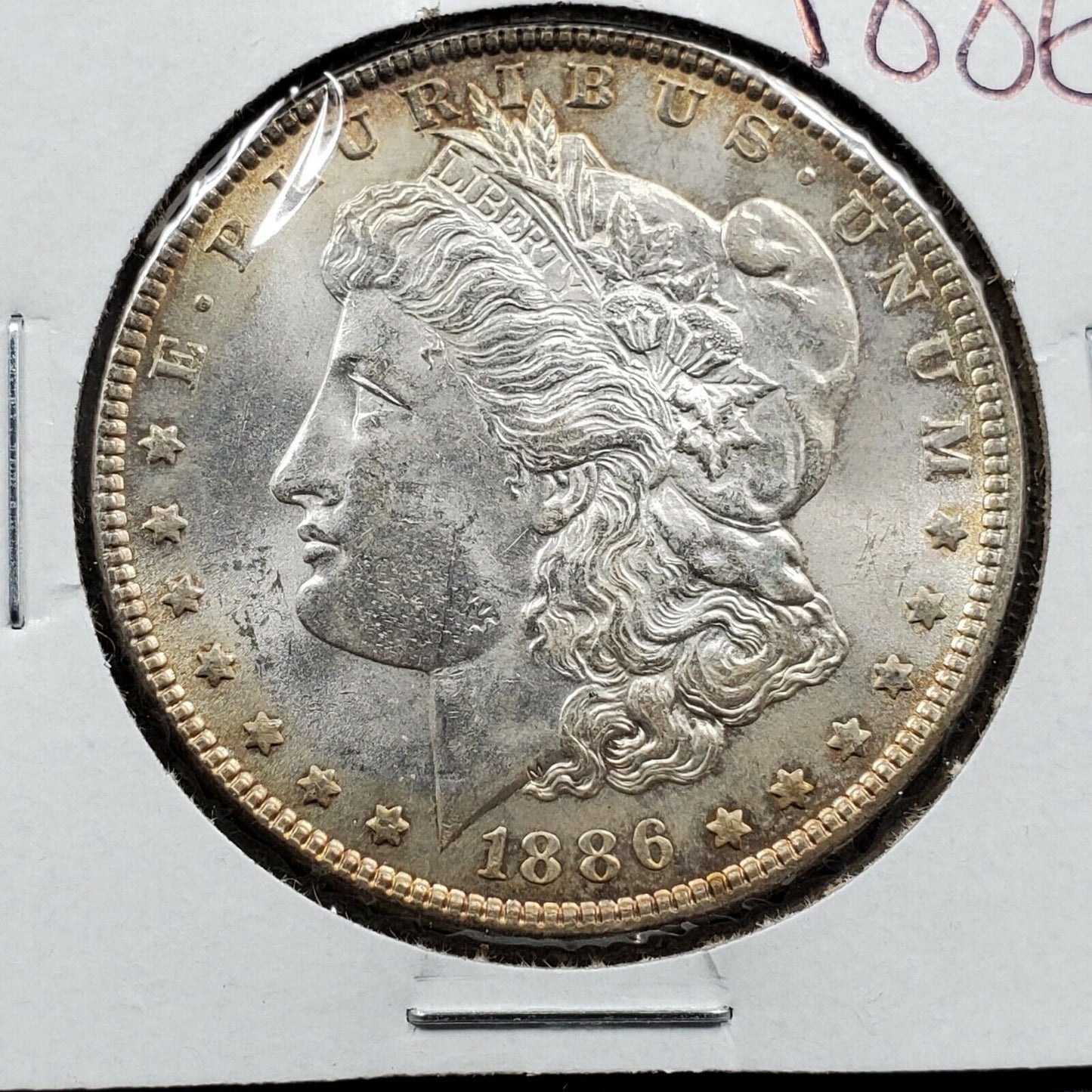 1886 P $1 Morgan Silver Eagle Dollar Coin Choice BU Uncirculated Neat Toning