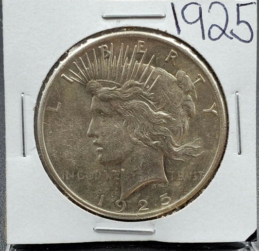 1925 P $1 Peace Silver Eagle Dollar Coin XF EF Extra Fine Circulated