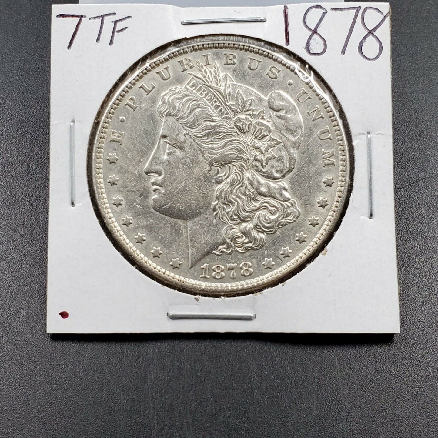 1878 7TF Morgan Silver Eagle Dollar Coin AVG AU About UNC Circulated