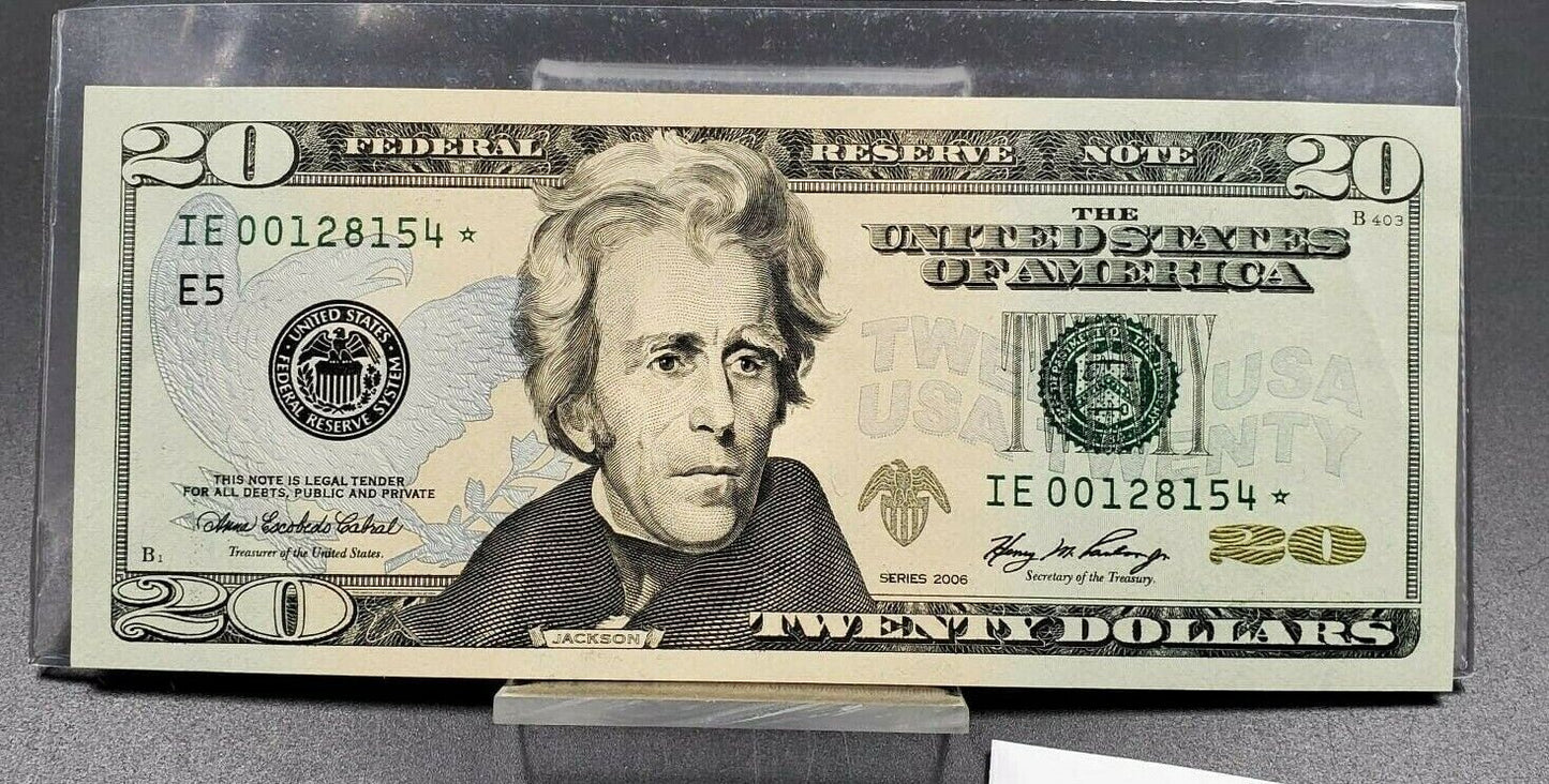 2006 $20 FRN Federal Reserve Star * Replacement Note Neat Serial Number # XF