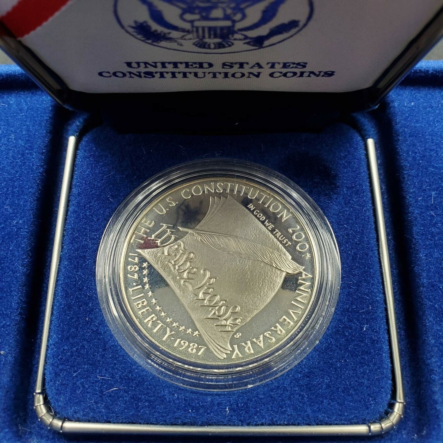 1987 Constitution Commemorative Proof Silver Dollar Coin OGP