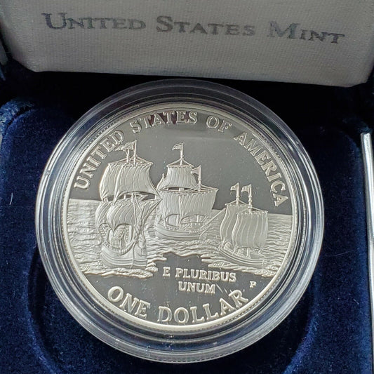 2007 P FOUNDING JAMESTOWN Commemorative Proof Silver Dollar Coin OGP COA