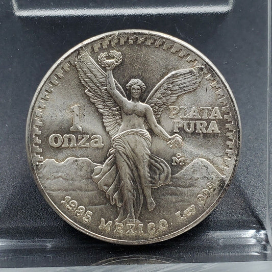 1985 Mo 1 oz Onza Mexico Libertad Gem BU UNC Ley .999 Plata Pura LARGE DIAMETER
