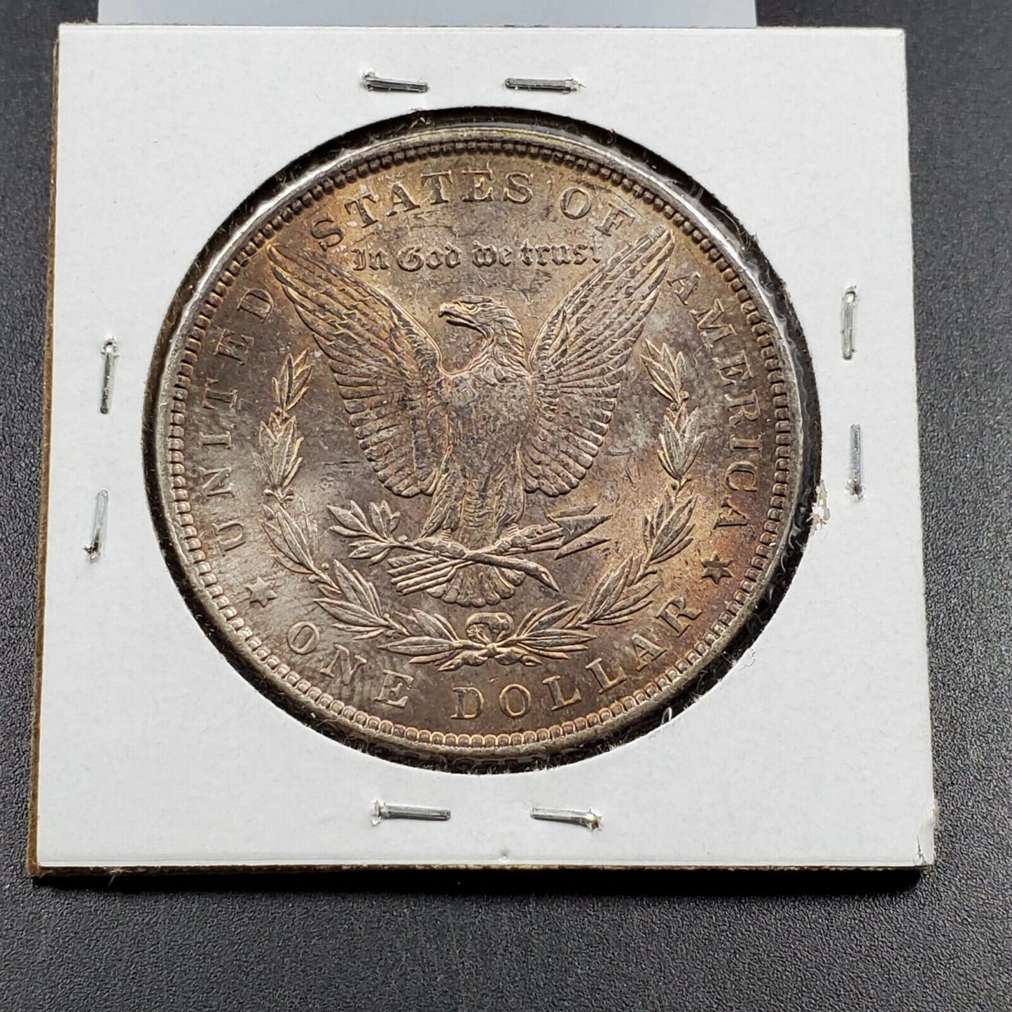 1887 P Morgan 90% Silver Eagle Dollar Coin Choice AU ABOUT UNC PQ AMBER TONING