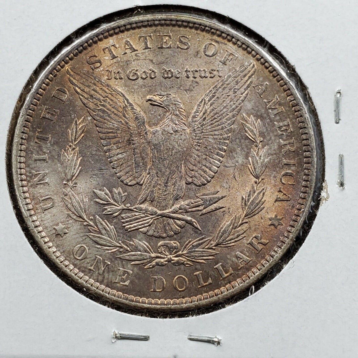 1887 P Morgan 90% Silver Eagle Dollar Coin Choice AU ABOUT UNC PQ AMBER TONING