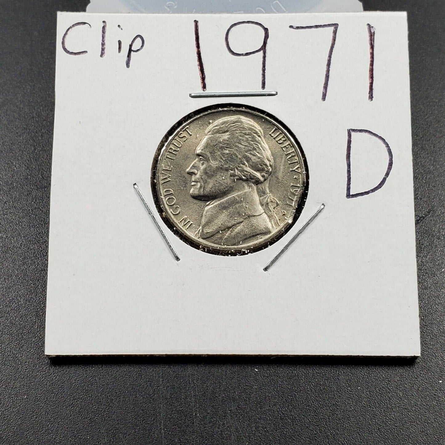 1971 D 5c Jefferson Clad Nickel Coin GEM BU FS Full Steps Clipped Planchet Error