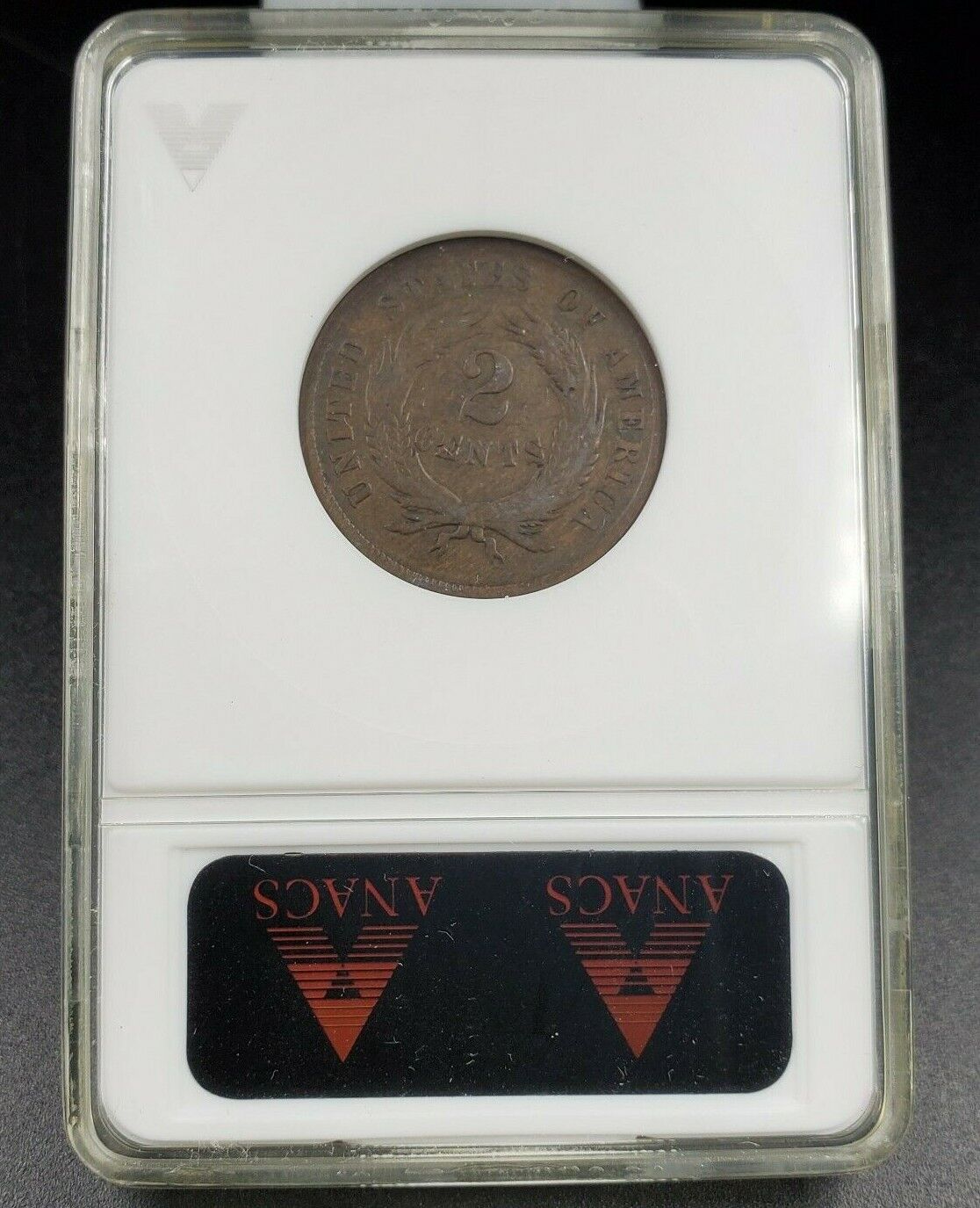 1864 2c Liberty Two Cent Coin ANACS VG08 FS-1302 Breen-2373 18/18 RPD Variety