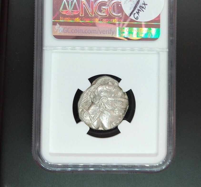 440 - 404 BC Athena Owl Greek Tetradrachm Attica Athens Ancient Coin NGC MS 4/5